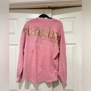 Disneyland Resort Spirit Jersey Sz M Pink Gold Glitter FLAWED READ DESCRIPTION